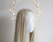 Gold Metal Leaf Sun Crown: Baroque Wedding Headband — image 3