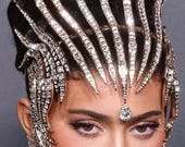 Red Crystal Spiked Tiara: MET Gala Inspired Headpiece — image 4
