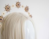 Gold Star Halo Headband: Burgundy Red Celestial Crown — image 7