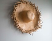 Fringe Straw Sun Hat: Raw Edge, Personalized Summer Vacation Hat — image 2