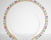 Rainbow Zirconia Halo Crown: Gold Goddess Headpiece — image 2