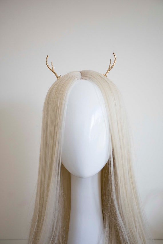 Gold / Silver Christmas Reindeer Headband - Holiday Party Antlers