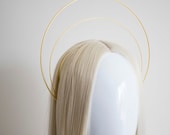 Gold Halo Crown 2 layer - Panmilli | Goddess headpiece | Queen Crown | Bridal headband | Photoshoot idea | Gala crown | festival crown — image 5