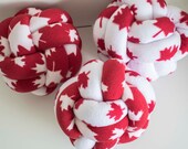 Canadian Maple Leaf Knot Pillow: Decorative Sphere Cushion — image 6