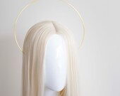 Gold Halo Crown Headband: Goddess Bridal Headpiece — image 6