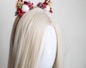 Reindeer Antler Headband | Whimsical Christmas Cosplay Headpiece |  Handmade by Panmilli — image 6