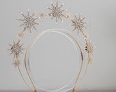 Gold Star Halo Headband: Celestial Bridal Crown, Goddess Headpiece — image 8