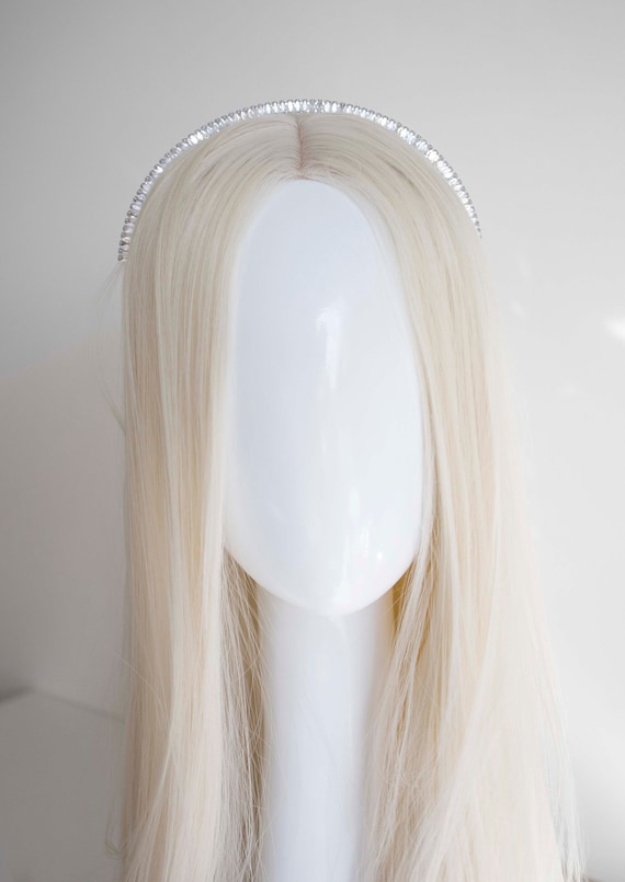 Silver Zirconia Headband: Bridal Goddess Headpiece