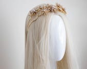 Celestial Gold Star Bridal Crown – Starburst Wedding Headpiece with Pearls, Crystals — image 3