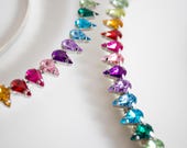 Medium Size  Rainbow Crystal Halo Crown: Silver Goddess Headpiece, Handmade by Panmilli — image 5