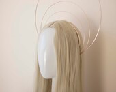 Rose Gold Halo Crown: Bridal Goddess Headpiece — image 4