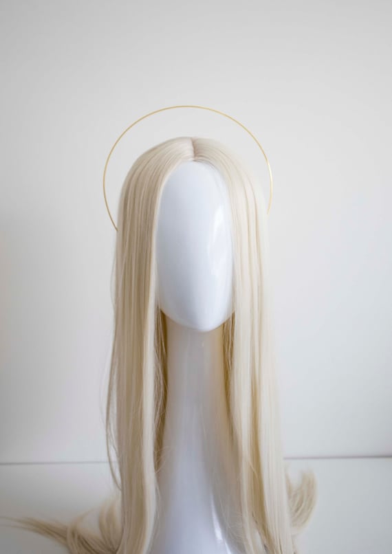 Gold Halo Crown: Goddess Headpiece, Bridal Headband