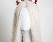 Reindeer Antler Headband | Whimsical Christmas Cosplay Headpiece |  Handmade by Panmilli — image 2