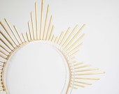 large Gold Sun Crown Headpiece: Goddess Bridal Headband — image 7