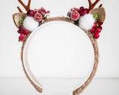 Reindeer Antler Headband | Whimsical Christmas Cosplay Headpiece |  Handmade by Panmilli — image 7