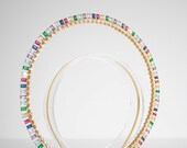 Rainbow Zirconia Halo Crown: Gold Goddess Headpiece — image 4