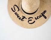 Wide Brim Straw Beach Hat: Sweet Escape Vacation Sun Hat — image 2