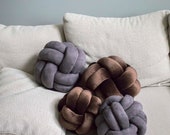 Brown Anemone Knot Pillow - Panmilli decorative pillows | Scandinavian decor | housewarming gift | Decorative Trendy pillow | gift idea — image 3