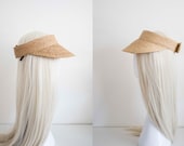 Raffia Straw Sun Visor: Adjustable Beach Vacation Hat — image 5