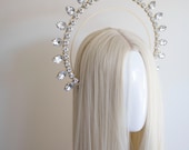 Crystal Sun Halo Headpiece: Golden Goddess Crown — image 6