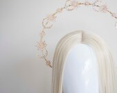 Gold Star and Moon Halo Headband: Bridal Celestial Crown — image 7