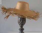 Fringe Straw Sun Hat: Raw Edge, Personalized Summer Vacation Hat — image 3