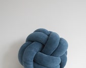Matte Blue Knot Pillow: Scandinavian Decorative Cushion — image 1