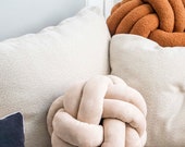Light Brown Knot Pillow: Modern Scandinavian Decorative Cushion — image 5