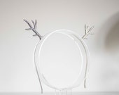 Gold / Silver Christmas Reindeer Antler Headband - Holiday Party Headpiece — image 5