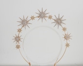Gold Star Halo Headband: Celestial Bridal Crown, Goddess Headpiece — image 2