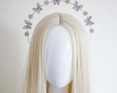 Violet Butterfly Star Halo Headband: Bridal Goddess Crown — image 2