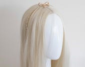 Gold Bow Crystal Headband: Goddess Queen Bridal Headpiece — image 5