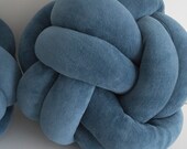 Matte Blue Knot Pillow: Scandinavian Decorative Cushion — image 7
