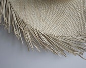 Frayed Brim Straw Sun Hat: Personalized Summer Vacation Hat — image 4