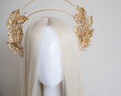 Gold Leaf Headpiece: Baroque Festival Halo Crown — image 8