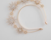 Gold Star Halo Headband: Celestial Bridal Crown, Goddess Headpiece — image 3