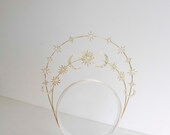 Gold Star Halo Headband: Celestial Bridal Crown, Goddess Headpiece — image 5