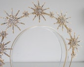 Gold Star Halo Headband: Celestial Bridal Crown, Photoshoot Headpiece — image 6