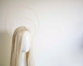 Large Rose Gold Halo Crown: Bridal Goddess Headpiece — image 3