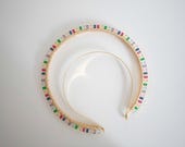 Rainbow Zirconia Halo Crown: Gold Goddess Headpiece — image 8