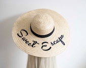 Wide Brim Straw Beach Hat: Sweet Escape Vacation Sun Hat — image 8