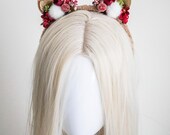 Reindeer Antler Headband | Whimsical Christmas Cosplay Headpiece |  Handmade by Panmilli — image 1