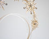 Gold Starburst Halo Crown, Celestial Crystal Headband, Star Bridal Tiara, Rhinestone Sunburst Headpiece, Festival Hair Accessories, Panmilli — image 7