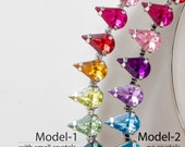 Small Rainbow Crystal Halo Crown: Silver Goddess Headpiece (6.69 Inches) — image 2