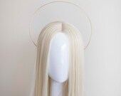 Rose Gold Halo Crown: Goddess Headpiece, Bridal Headband — image 1
