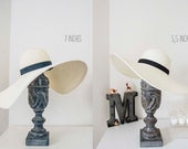 IVORY COLOR Floppy Hat -  Panmilli | Large Head size , Personalized Sun Hat, Custom Hat, Honeymoon Gift, Bridal vacation hat, Gift Idea — image 5