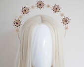 Gold Star Halo Headband: Burgundy Red Celestial Crown — image 3