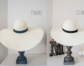 IVORY COLOR Floppy Hat -  Panmilli | Large Head size , Personalized Sun Hat, Custom Hat, Honeymoon Gift, Bridal vacation hat, Gift Idea — image 3