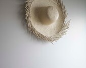 Frayed Brim Straw Sun Hat: Personalized Summer Vacation Hat — image 2