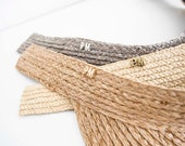 Raffia Straw Sun Visor: Adjustable Beach Vacation Hat — image 2